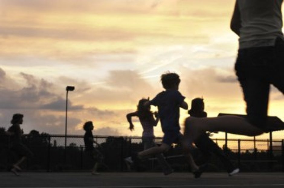 Friday evening kids' games a the community center. Springfield community, Fort Mill, SC.