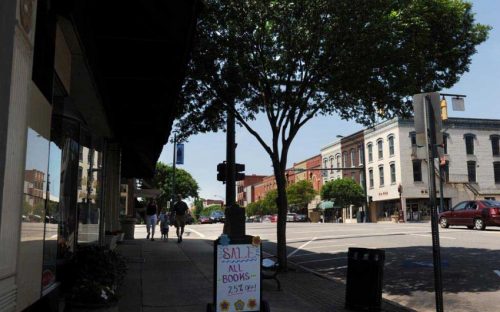 Preserved commercial block in Salisbury's downtown.