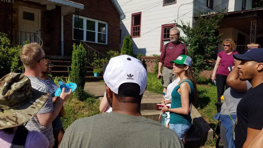 Historian Tom Hanchett leads a walk through the historic McCrorey Heights neighborhood near Johnson C. Smith University. 