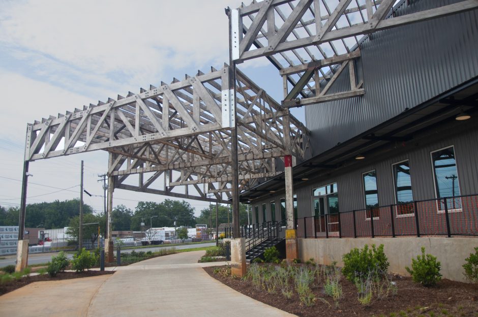 The exterior of the Gama Goat building at Camp North End. Photo: Ely Portillo