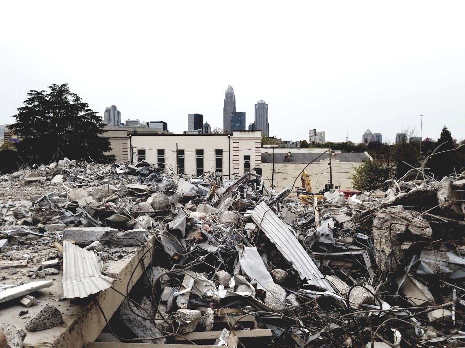 A demolished building.