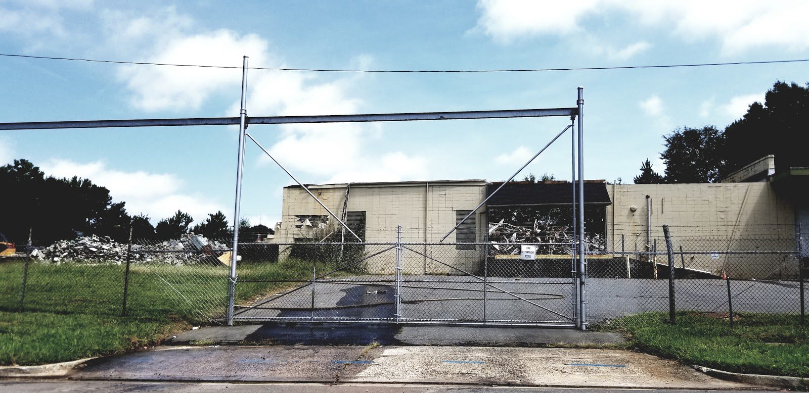 A demolished building.