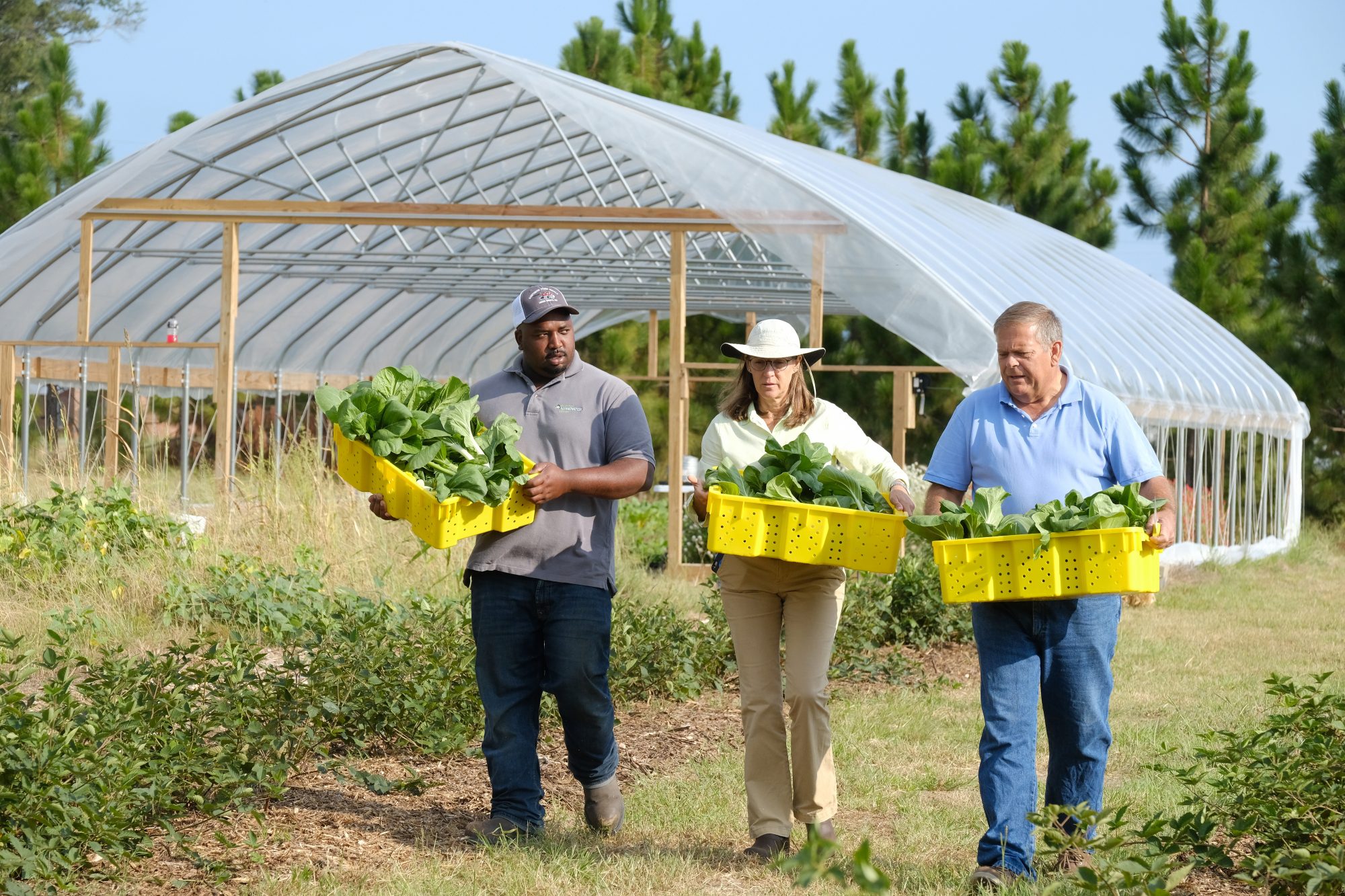 Davon Goodwin and volunteers at the Sandhills AGInnovation Center east of Charlotte