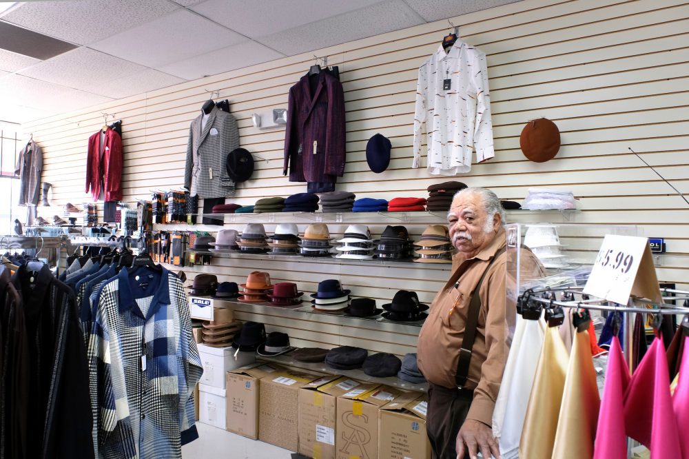 Owner and master tailor James Holloway opened his men’s clothing shop, Holloway's Men's Shop, in 1974 at Tryon Mall (now Asian Corner Mall) and moved to North Pointe Plaza in 1995, near the newly opened Old Concord Road Station. Photo: Nancy Pierce 