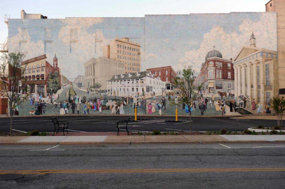 Salisbury mural, "Crossroads: Past and Present," by Salisbury native Cynvia Arthur-Rankin.