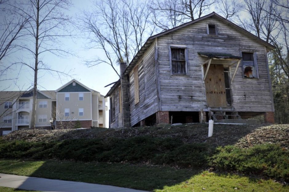 The Siloam School off Mallard Creek Church Road in Charlotte on the grounds of Mallard Glen Apts.