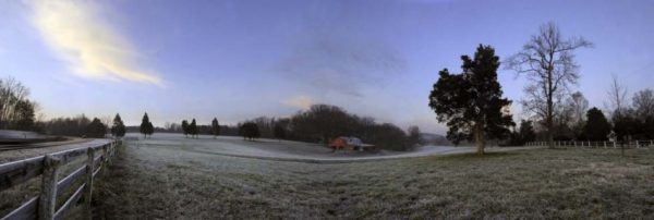 A winter morning in rural Gaston County.