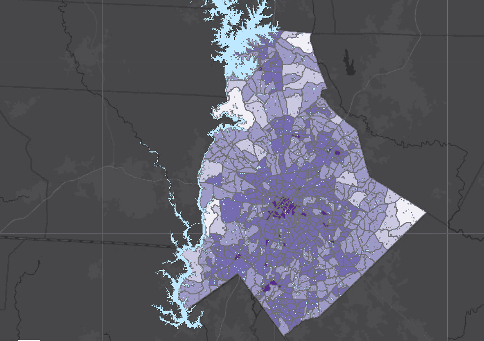 Map of Mecklenburg County