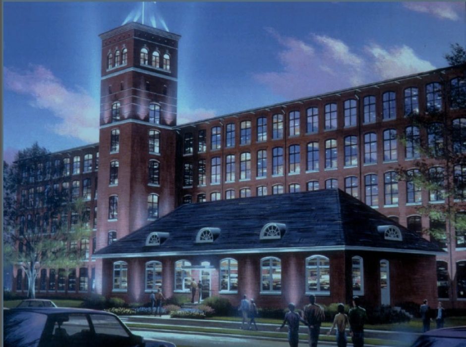 Artist's rendering of the proposed redevelopment of Gastonia's Loray Mill. Image courtesy City of Gastonia