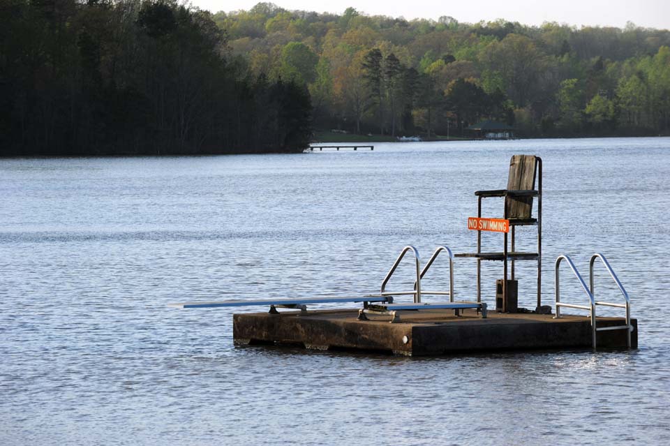 The reservoir for Kings Mountain John H. Moss Lake.