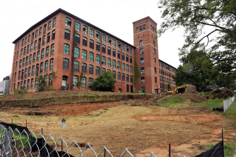 Exterior of Loray as rennovations begin. Photo: Nancy Pierce