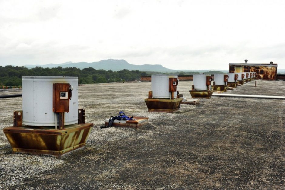 The roof will be a residents' common area, with a view of Crowders Mountain (shown). Photo: Nancy Pierce