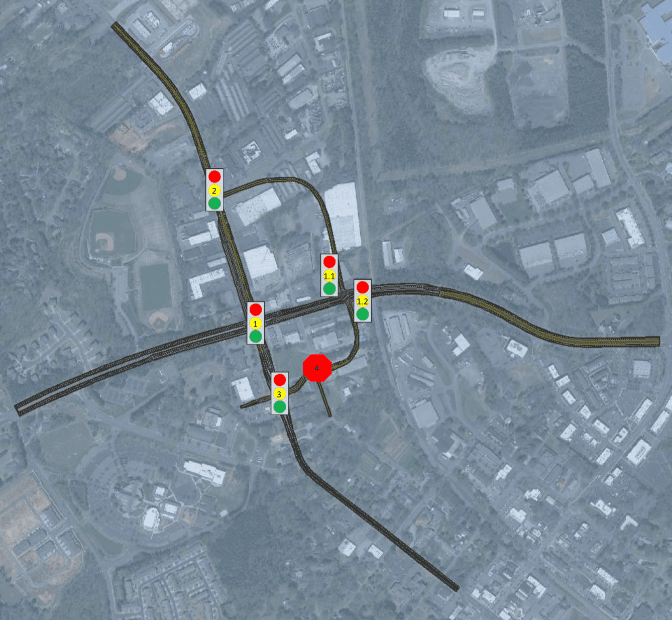 An illustration of turn lane designs